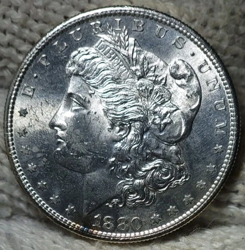 1880-s Morgan Silver Dollar Brilliant Uncirculated Nice Luster