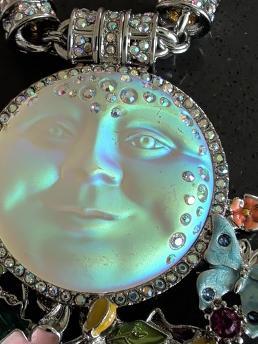 Kirks Folly Couture Illusion Fairy Seaview Moon Fantasia Ornament Necklace Q70 - Afbeelding 9 van 11