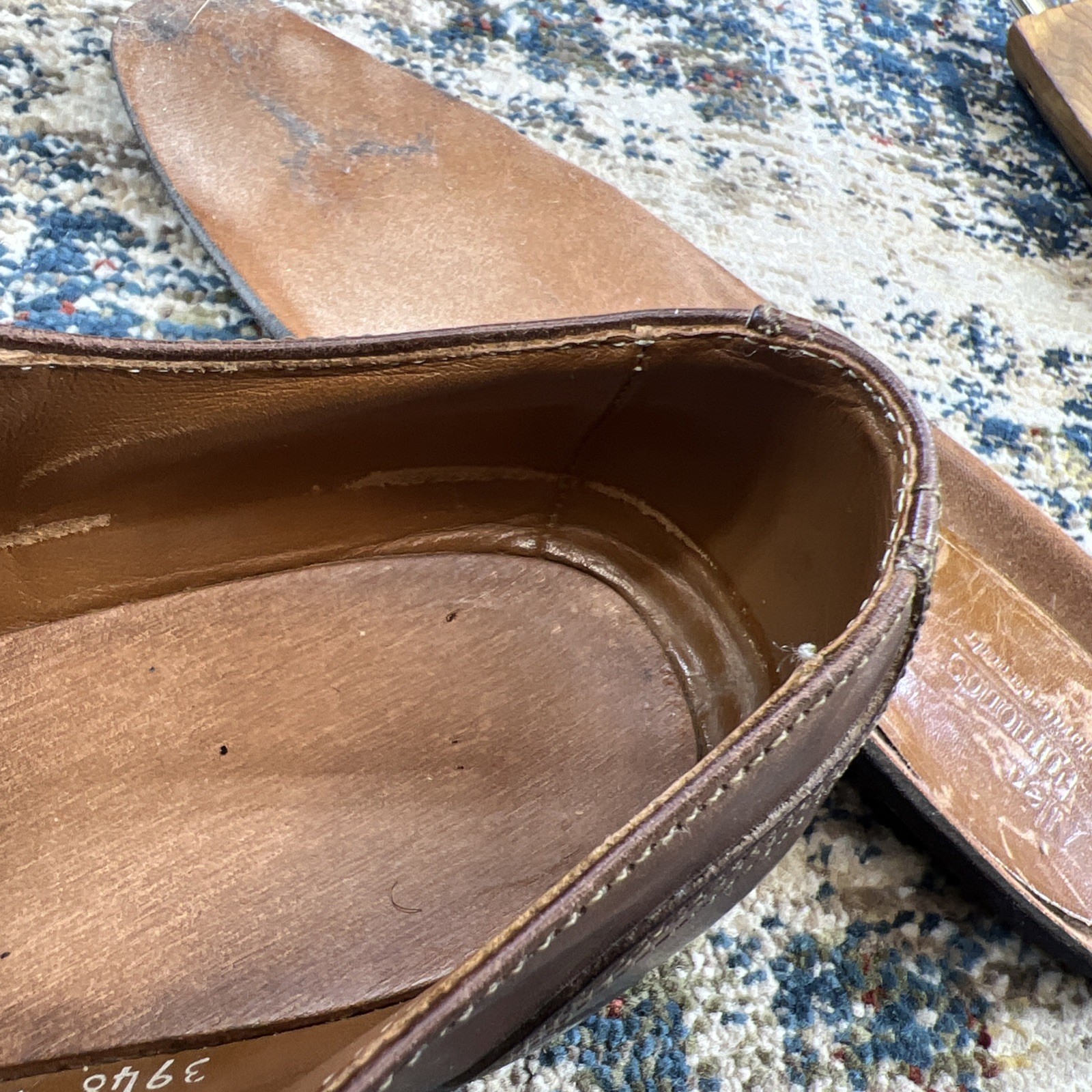 SAOLA Scarpe eleganti Allen Edmonds Corporate Casuals punta a cappuccio derby da uomo taglia 9 5B marrone