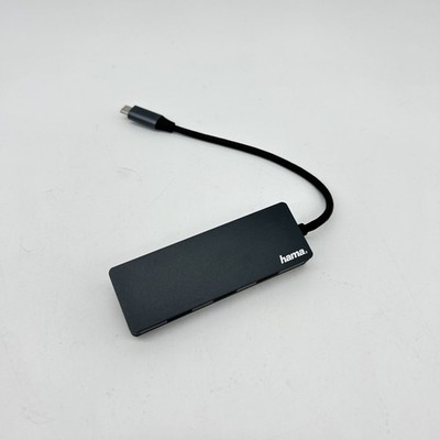 Hama USB C Hub 4 Ports (Super-Speed-Plus Datenübertragung mit bis zu 10 Gbps, 3x