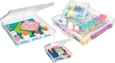 ArtBin 6913AB-2 Portable Art Craft Organizer with Handle 4-Piece Craft Stora