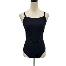 Speedo NWT 14/40 Black Solid Flyback ProLT Lined One Piece Training Swimsuit