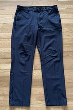 Greg Norman Shark Performance Pants Mens 36x32 Navy Blye Golf 4-Way Stretch