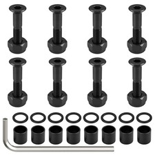 Skateboard Hardware Kit, Black Deck Mounting Screws Nuts Truck Bolts and Nuts...