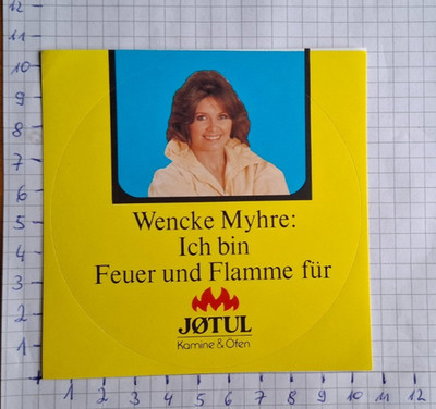 Aufkleber / Sticker ''JOTUL - Wencke Myhre'', 80er Jahre