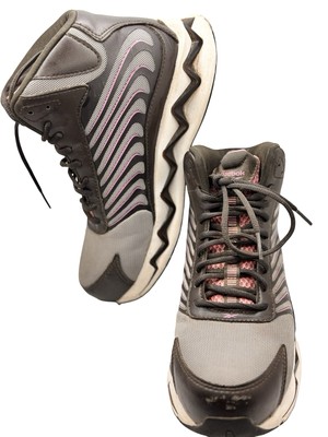 Reebok Women's Rb239 Zig Elusion Heritage Work 7.5 Safety Gray On Pink