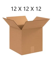 25pcs 12x12x12 Cube Shipping Boxes for Packing & Moving Corrugated Cardboard Box