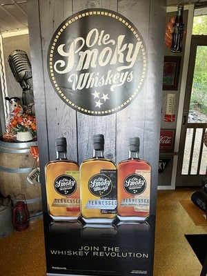 OLE SMOKY FLOOR SIGN BANNER Advertising Moonshine Whiskey