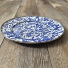 Golden Rabbit Enamelware Cobalt Blue Swirl 10.5" Dinner Plate & Pasta Plate Lot — photo 5