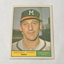 Topps 1961 Warren Spahn #200 Milwaukee Braves MLB Vintage Base Set Baseball Card