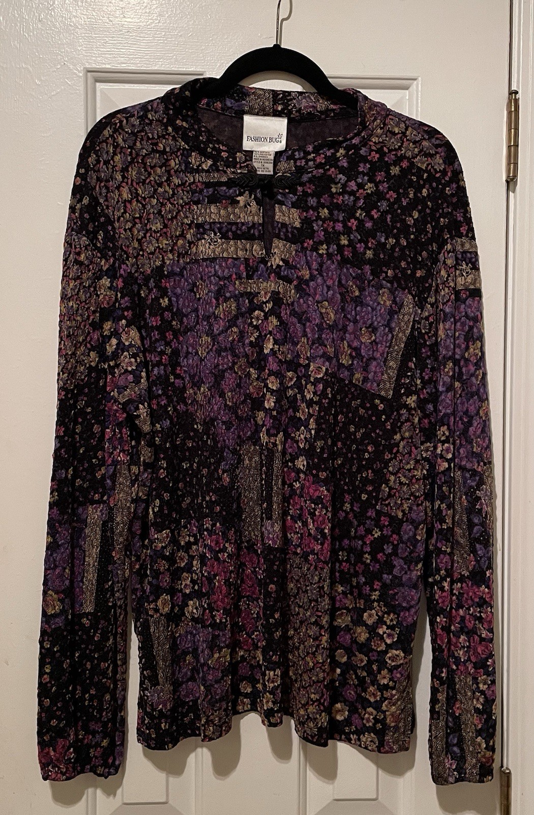 Fashion Bug Floral Patchwork Style Pattern Tunic … - image 1