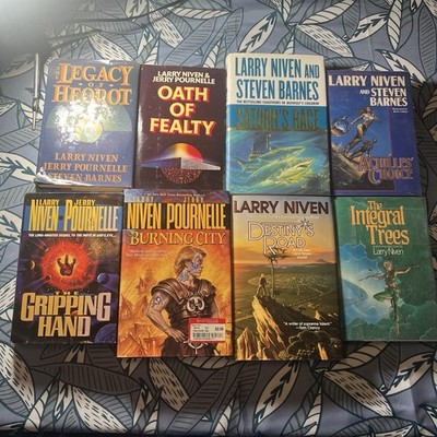 Larry Niven Sci-Fi Fantasy Hardcovers Lot Of 8, Path Of Fealty, Destiny s Road..