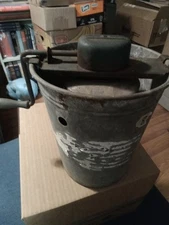 Vintage 1940s Hand Crank 2 Quart Galvanized Metal Ice Cream Maker