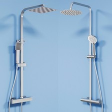 OCEAN Colonne doccia con miscelatore termostatico acciaio inox soffione 25x25cm