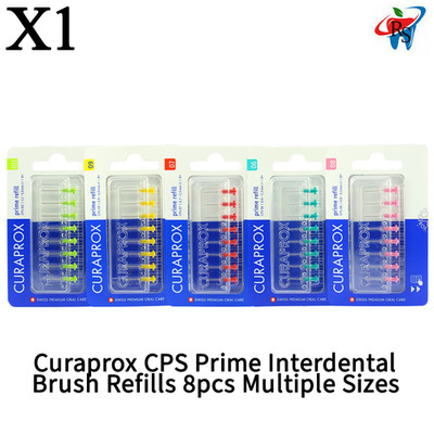 x1 Dental Curaprox CPS Prime Interdental Brush Refills 8pcs Multiple Sizes
