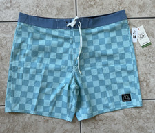 Quiksilver Mens 38W Blue Board Shorts Classic 7.5" Inseam Surf Sport Swim Trunks