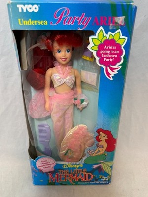Disney The Little Mermaid Ariel Doll Undersea Party 1991 Tyco Damaged Box