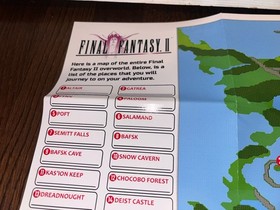Final Fantasy II (2) for Nintendo (NES) Overworld Map  And Game