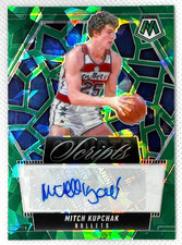 2024-25 Panini Mosaic – Mitch Kupchak Scripts Green Ice Prizm Auto #MS-MKW