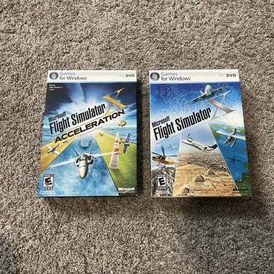 Microsoft flight simulator x 2006 and acceleration expansion pack 2007 bundle