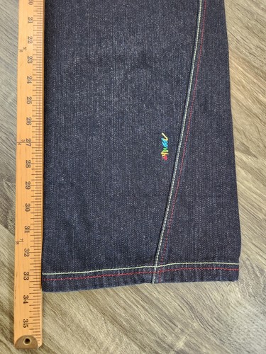 COOGI Jeans Men's 34x34 Sneaker Embroidered Loose Baggy Hip Hop Y2K Dark Wash - Picture 11 of 11