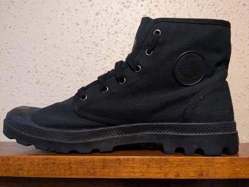 Botas Palladium Pampa Hi Top Originales Triple Negro Con Cordones Para Hombre Talla 13 EE. UU. - Imagen 8 de 14