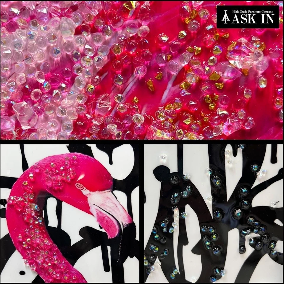 Arte de cristal W20xH24 pulgadas "GAGA" FLAMENCO Foto 2 de 4