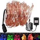 LED Kupferdraht Lichterkette 100/200/300/500LEDs Party Innen Deko mit Netzteil