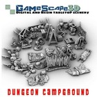 Dungeon Campground Set Campsite TTRPG Fantasy Dnd Medieval Scatter Terrain Scene