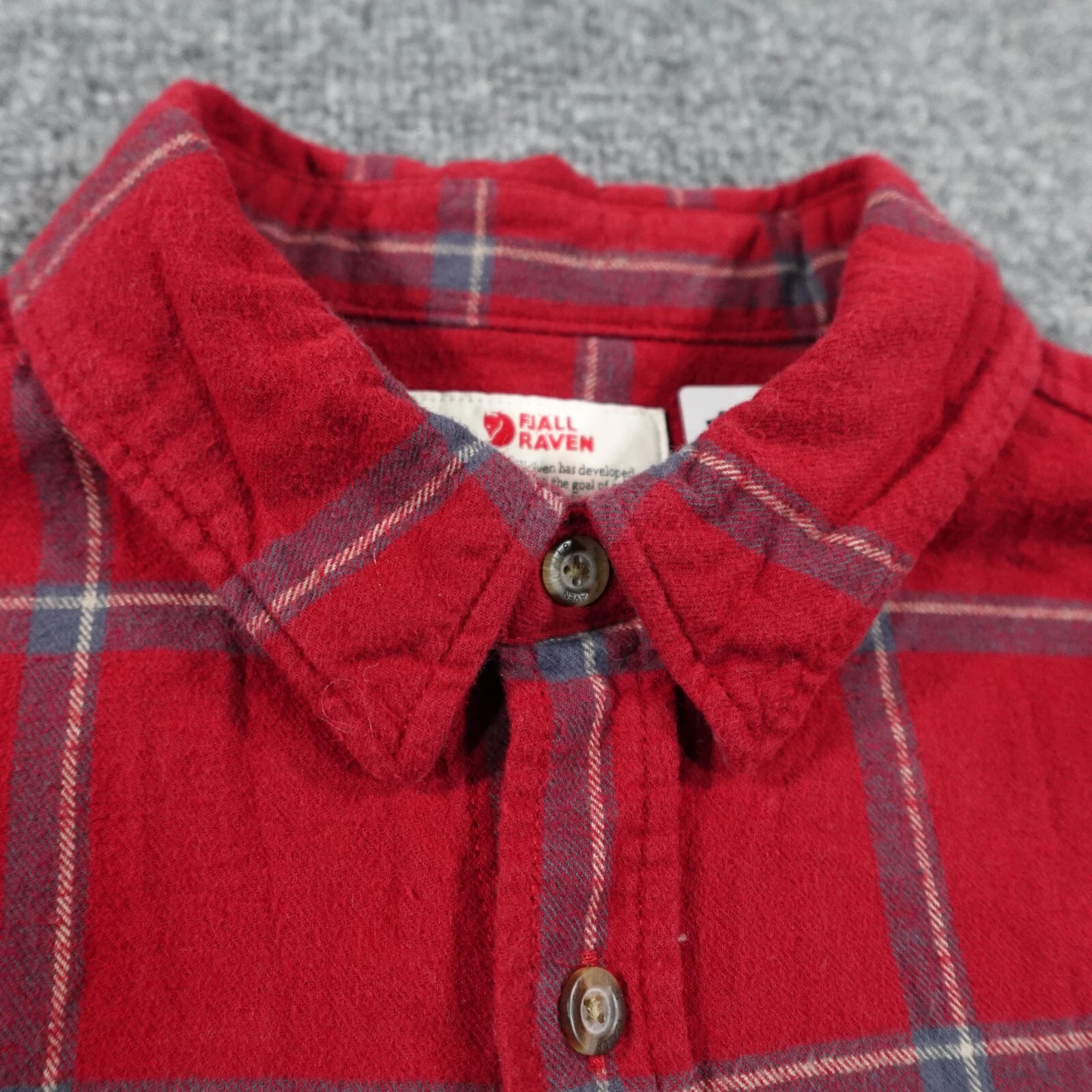 fjallraven plaid flannel button up comfort fit cotton shirt