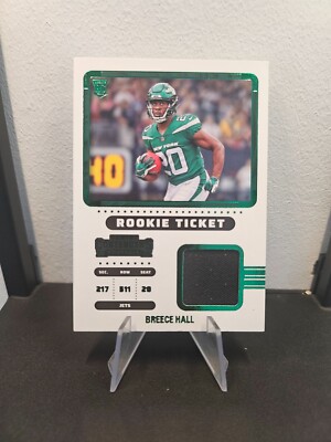Breece Hall Panini Contenders Rookie Ticket Swatches New York Jets NFL RC