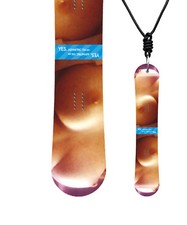 Miniboard YES Boobs 156 11/12 CLASSIC Snowboard as Necklace B05