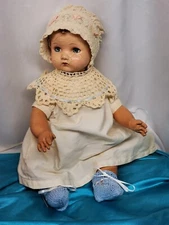 Sayco Magic Skin Baby Doll 14" Doll 1940's, USA antique sleep eyes composition