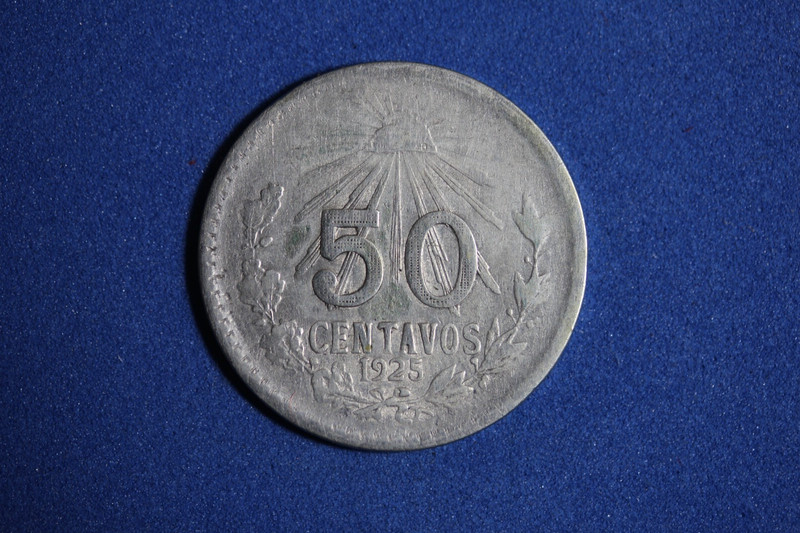 ESTATE FIND 1925 - Mexico Silver 50 Centavos #K53508