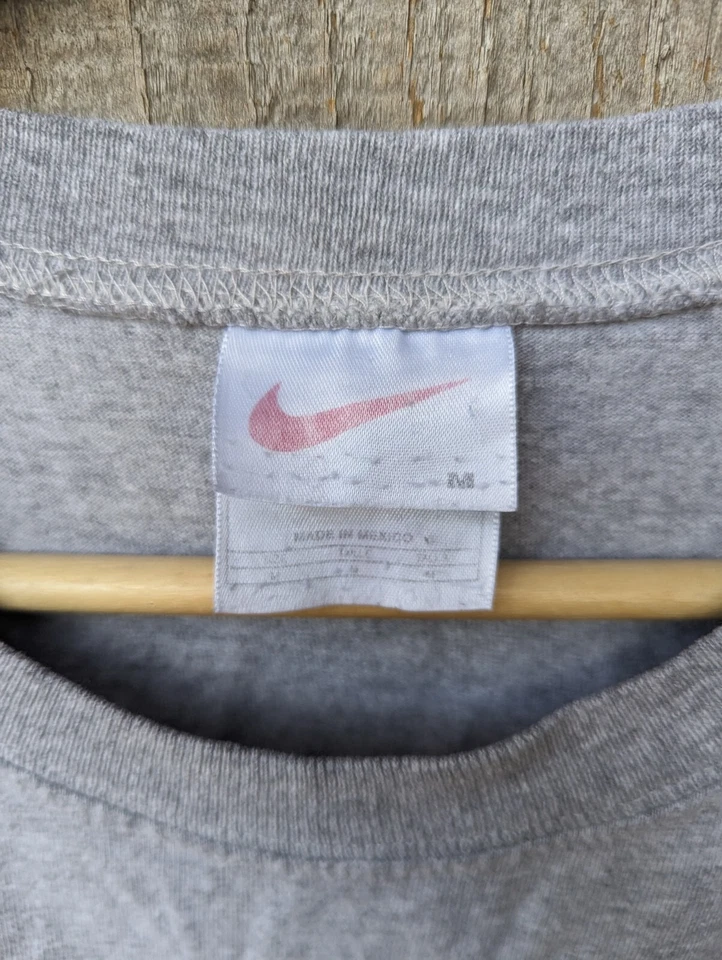 Camiseta de baloncesto Nike vintage años 90 gris mediana sin mangas doble cara Foto 3 de 4