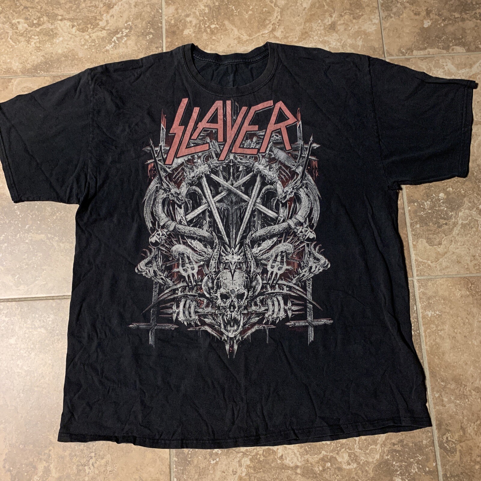 Vintage SLAYER Rare Tour Shirt 1990s Heavy Thrash… - image 1