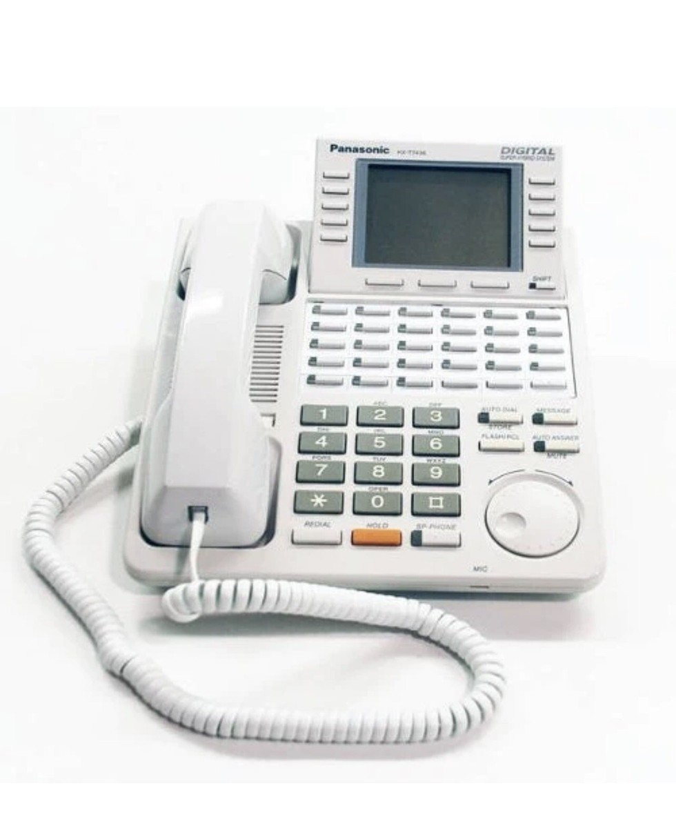Panasonic KX-T7436 Large Display Digital phone (WHITE