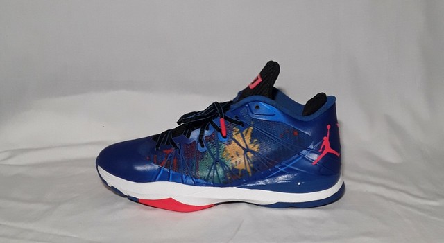 red blue basketball shoes