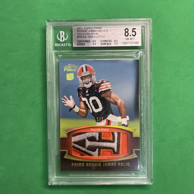 2011 Topps Prime Rookie Jumbo Relics Gold #PRJGL Greg Little 1/1 Jersey
