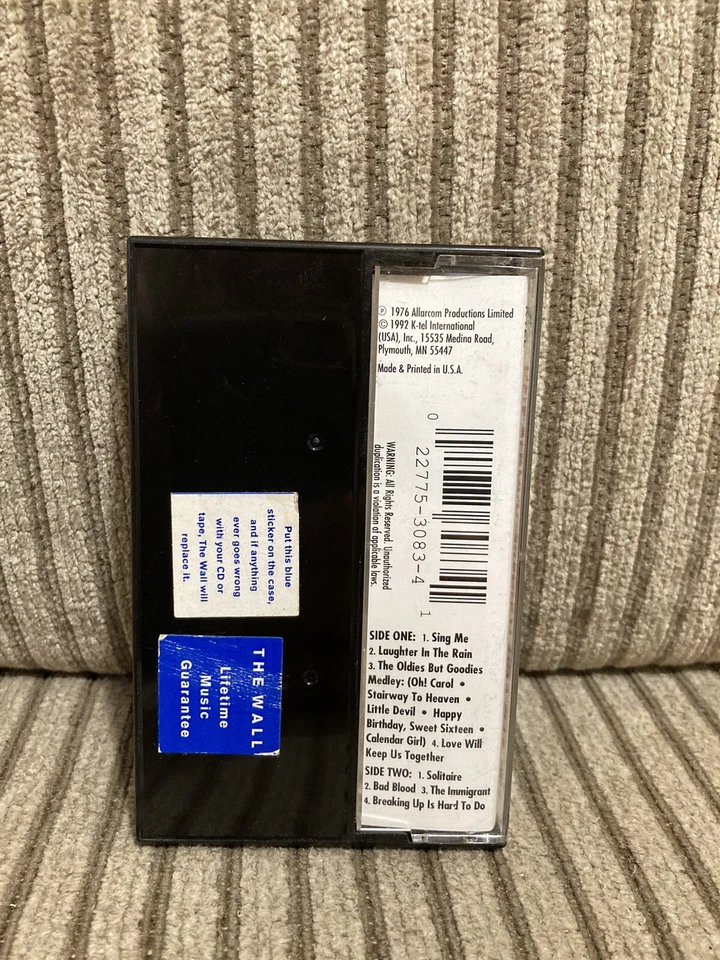 Neil Sedaka Greatest Hits Live Cassette Tape 1992 K-Tel Tested Rare Foto 2 de 2