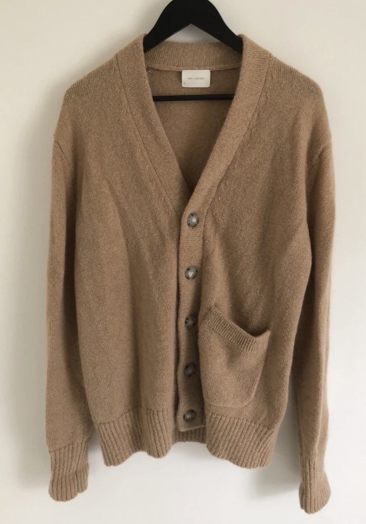 ALD Mohair cardigan Sweater Tan Wool | eBay