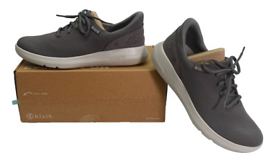 Kizik Madrid Eco-Knit Smoke/Grey Slip-On Hands Free Casual Shoes M 8 W 9.5
