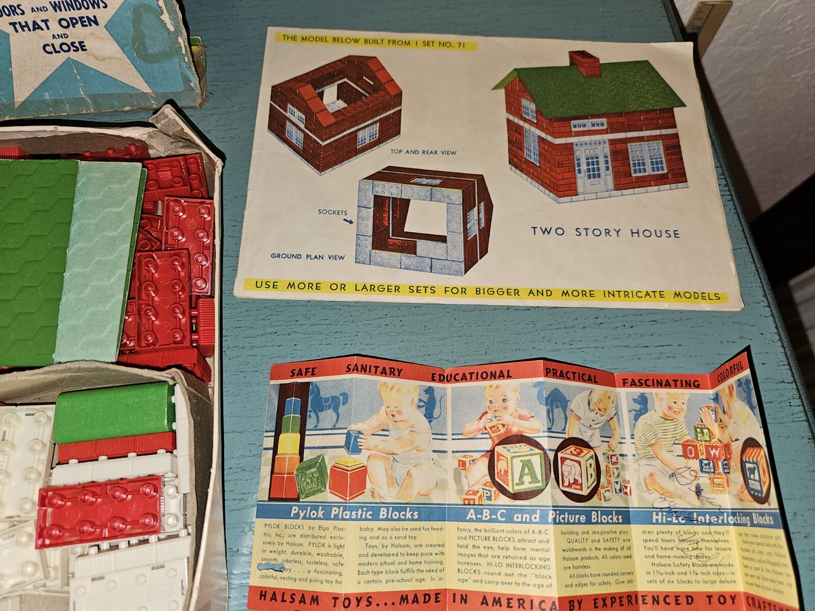 Vintage American Plastic Bricks By Elgo Set No. 71 W/Box & Inserts | eBay