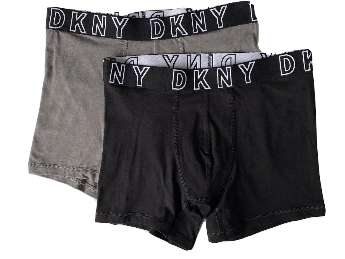 DKNY Cotton Stretch Boxer Briefs Underwear 2-Pack Size S