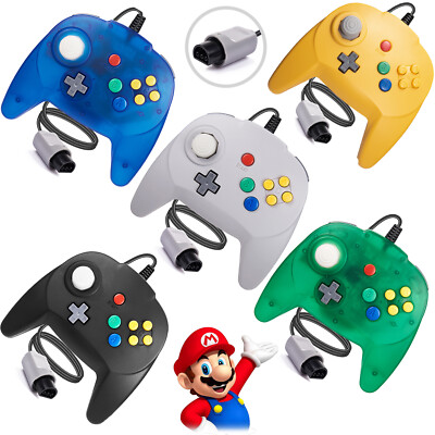 Retro N64 Controller Joystick Gamepad 6ft. Wired for 64 Home Video Game Console 