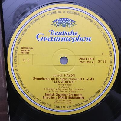 その他 LP Daniel Barenboim, English Chamber Orchestra Haydn: Symphonie Nr. 45 Abschied  Symphonie Nr. 48 Maria Theresia 2531091 /00260 English Chamber Orchestra, Daniel Barenboim - Symphonies 44