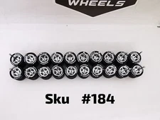 10 SET Samed Wheels  American 10mm chrome rim black tire with lettering  #184