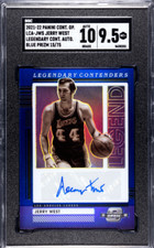2021-22 Contenders Optic Jerry West Blue Prizm Legendary Auto 15/75 SGC 9.5/10