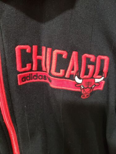 Adidas Chicago Bulls Full Zip Trainingsjacke Herren Größe Large gestreift schwarz - Bild 3 von 9