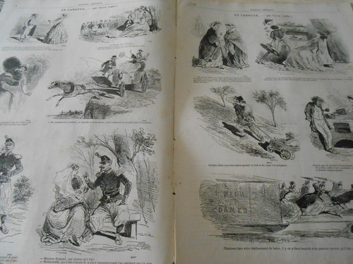 Journal Amusant 1864 Canicule Jardin d'acclimatation - Imagen 2 de 3